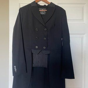 Equiline Commessa Black Hunter Derby Shadbelly Coat Jacket Size 48 12 Womens